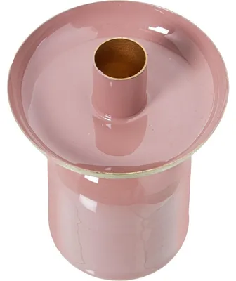 Produktbild von DRW Rosa-und Golddruck-Metallpalme, 10 x 10 x 13 cm, 10x10x13 cm