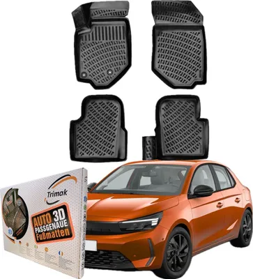 Produktbild von Trimak Autofußmatten kompatibel mit OPEL CORSA F ab 2020 Auto Allwetter Gummimatten