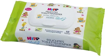 Obrázek produktu pro HiPP Babysanft Vlhčený toaletní papír ULTRA SENSITIVE, 50 ks