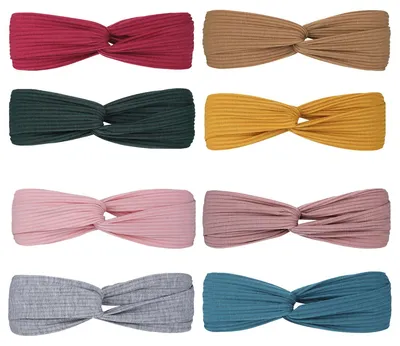 Produktbild von Damen-Haarband mit Drehverschluss, Boho-Stil, elastisch, rutschfest