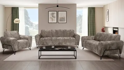 Produktbild von Polstermöbel Set VOLARE, Sofa Set, Wohnzimmermöbel, Couchgarnitur 3+2+1 [Cappuccino: Volare P05]