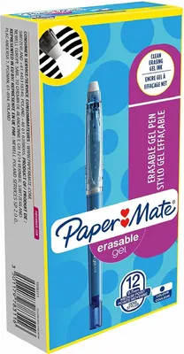 Obrázok produktu pre Papermate Erasable Gel, Guľôčkové pero s vrchnákom, Modrá, Modrá, Plast, Stredná, Kolo