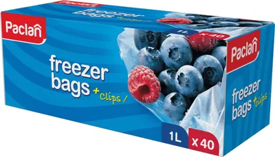 Zdjęcie produktu dla Paclan Woreczki do mrożenia 1L 40 szt