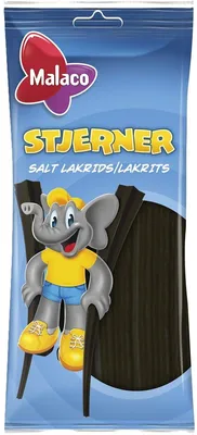 Produktbild von Malaco Stjerner Salt Lakrids 92g
