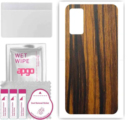 Produktbild von apgo Rückseite Schutzfolie, Skin, kompatibel mit Sharp Aquos V6 5G, Hinten Displayschutzfolie aus Vinylfolie, kratzfest, einfache Montage - Tigerwood