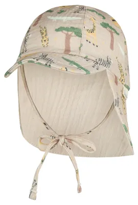 Image de Casquette Sterntaler avec protection de la nuque, motif safari