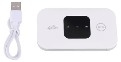 Produktbild von Tragbarer, schneller, weißer, kompakter 4G-WLAN-Hotspot-Router für Smartphone, Laptop, Desktop-PC und Tablet