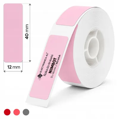 Image de Étiquettes Niimbot RP 12x40mm 160pcs rose par D11 à D110