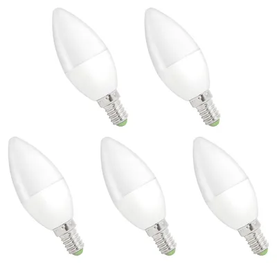 Produktbild von Spectrum E14 LED Kerzenlampe 6W 520lm 3000K Warmweiß 230V 5 Stück