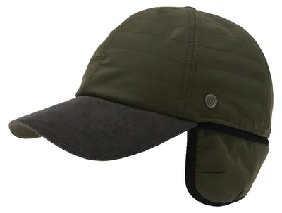 Produktbild von bugatti Cap With Quilted Look And Ear Flaps Dark Olive olivgrün