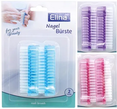 Produktbild von ELINA Handwaschbürste 2er a.Karte farb. sort. 8,5x3x3cm  Lieferumfang 3 Stück sortiert