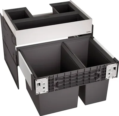Obrázok produktu pre BLANCO zabudovaný odpadkový kôš s predným pripojením 1x 30 a 1x 19 litrov SELECT II 60/2 Orga