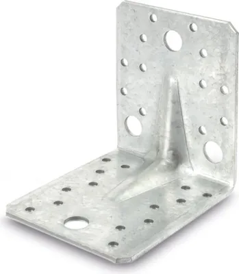 Obrázek produktu pro KRAFTMANN 80941 Úhelníková spojka, 105x105x90x3 mm, pozinkovaná s lištou (výztuha)