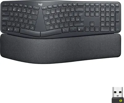 Immagine prodotto di Logitech ERGO K860 Split Keyboard for Business - Tastiera - wireless - Bluetooth LE - AZERTY - Francese - Grafite