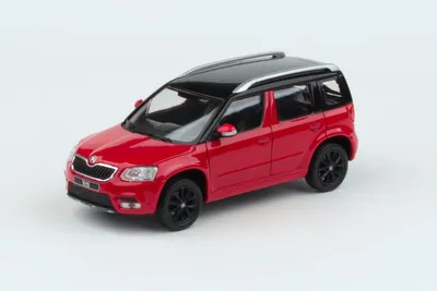 Obrázek produktu pro Škoda Yeti FL (2013) Červená Corrida Uni (černá střecha) ABREX 1:43