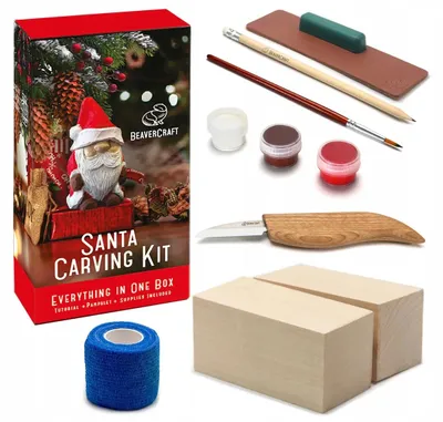 Produktbild von Beavercraft Schnitzset Weihnachtsmann Geschenkidee für Anfänger