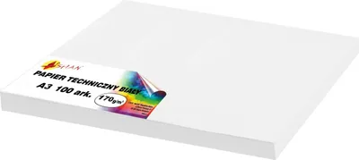 Zdjęcie produktu dla Papier techniczny brystol A3 biały 170g 100 ark