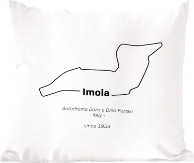 Produktbild von MuchoWow® Zierkissen Sofakissen Wohnzimmer Dekokissen 40x40 cm Imola - Formel 1 - Rennstrecke - Foto Kissen - Schlafzimmer Dekoration