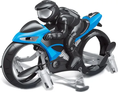 Produktbild von Kinder fliegen Motorrad Land und Air Amphibious Vehicle Kinder Fernbedienung Toy One Button Landung / Take-off / Return Blue