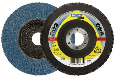 Produktbild von Klingspor SMT 644 Schleifmopteller, 115 x 22,23 mm, Korn 60, gewölbt