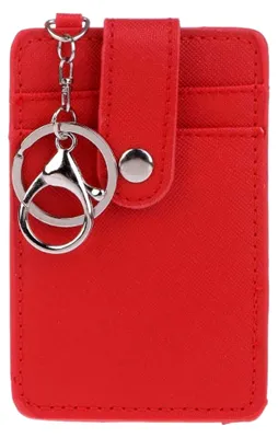 Image de Étui en cuir souple pour cartes et clés, avec porte-clés