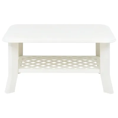 Produktbild von vidaXL Couchtisch Weiß 90x60x46 cm Kunststoff