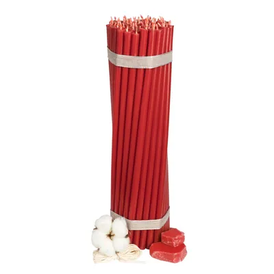 Produktbild von Kirchliche Rote Bienenwachskerzen №20 50 St. - 1 Kg