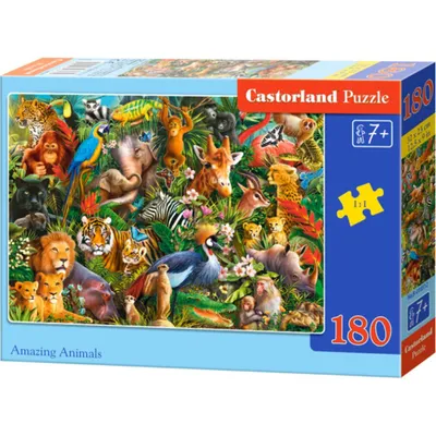 Immagine prodotto di Puzzle 180 pezzi Amazing Animals 18512 Castorland