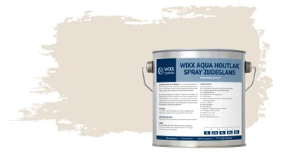 Productafbeelding van Wixx Aqua Houtlak Spray Zijdeglans - RAL 9001 | Crèmewit - 2,5L