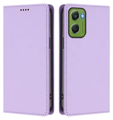 Produktbild von Handyhülle für Motorola Moto G06, Kunstleder Klapphülle Stoßfeste Magnetische Hülle mit Ständer Violett