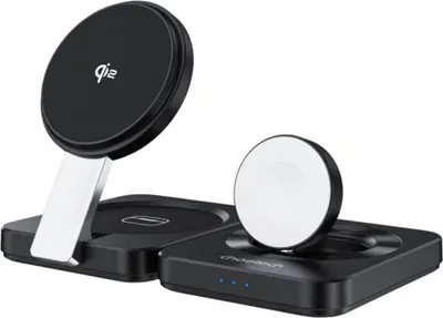 Image de Foldable 3-in-1 magnetic charger Choetech Qi2