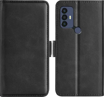 Produktbild von Mobigear Slim Magnet  TCL 305 Hülle Klapphülle Geldbörse - Schwarz