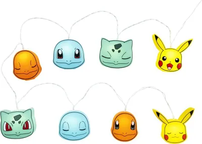Produktbild von BigBen, Pokémon LED-Lichterkette 8 Figuren 2,6m Innenbeleuchtung, Mehrfarbig