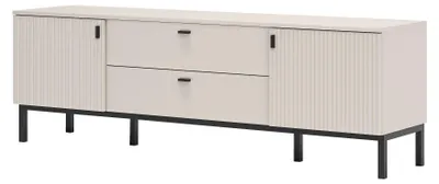 Productafbeelding van Furniture24 TV-meubel - Lowboard Korfu - 04 MDF-deuren met gefreesde details - Kasjmierkleur - TV-kast 167x54x40 cm
