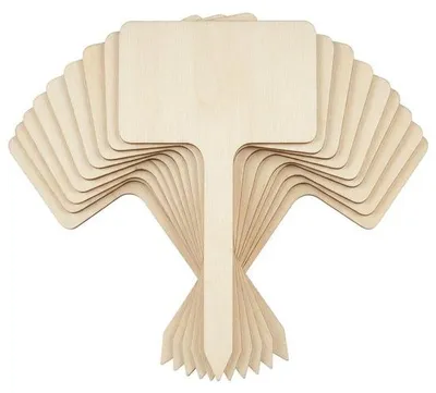 Produktbild von Pflanzenschilder-Set aus 120 - Holzetiketten - Für Kräuter/Blumen/Gemüse - Holz aus Popularen - Natürliche Farbe - Für Blumenbeet/Pflanzkübel - Gartenetiketten