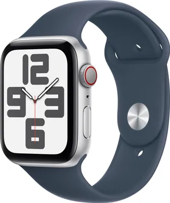 Produktbild von Apple Watch SE GPS+Cell 44mm Alu Silber/Sturmblau Sportarmb. M/L