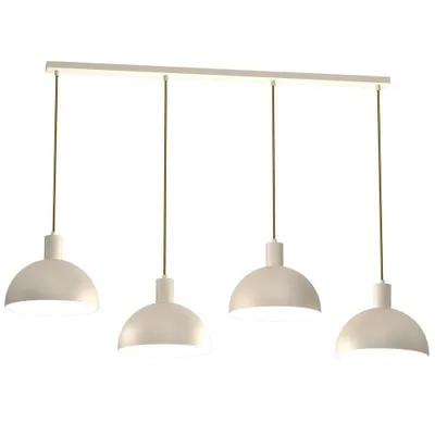 Image de Suspension Handa crème et or 4xE27x15W, métal, dim. : 110x134x29 cm, IP20, Luminex