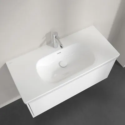Imagen del producto de Villeroy & Boch, mueble de lavabo Skyla, 100 x 46 cm, con sistema de rebosadero