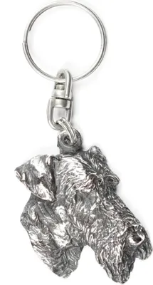 Zdjęcie produktu dla Airedale Terrier, Waterside Terrier - posrebrzany brelok z psem, ozdoba torebki, zawieszka do plecaka marki Art-Dog