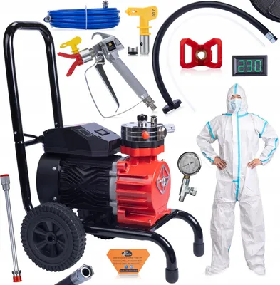 Immagine prodotto di Rosfix Red Strong Storm 1100 RSS05 3500 W 22 MPA 18 l/min Unità di Verniciatura + Totale