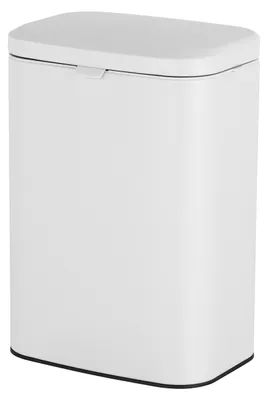 Produktbild von Relaxdays Mülleimer Wandmontage, 8 l, Einhängen od. Kleben, Inneneimer, Metall, Küchenabfalleimer, Badmülleimer, weiß
