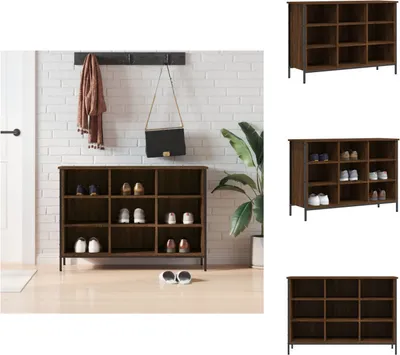 Produktbild von vidaXL Schuhregal Braun Eichen-Optik 100x35x70 cm Holzwerkstoff -  Schuhregale & -schränke