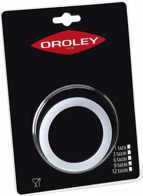 Produktbild von Oroley Silikon-kaffeemaschine-aufnahmering 6 Tasse Silber  Silber One Size