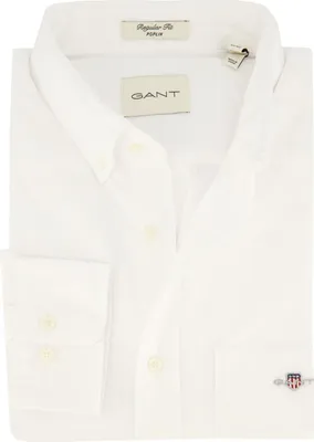 Image de Gant chemise casual Regular Fit coupe normale blanc uni