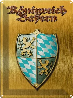Produktbild von vianmo Blechschild 40x30 cm Königreich Bayern