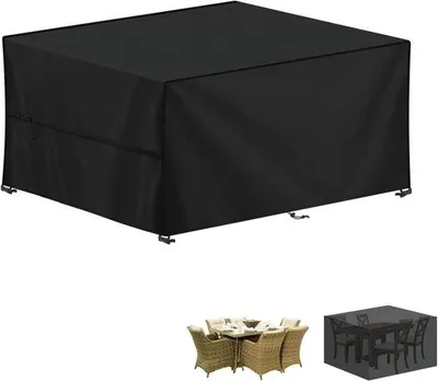 Immagine prodotto di Coperture per mobili da giardino, telo protettivo impermeabile, mobili da giardino, copertura resistente ai raggi UV per set di mobili da giardino, tessuto Oxford 420D, 140 x 90 cm