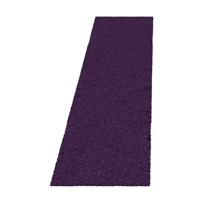 Produktbild von Teppich Läufer Wohnzimmer Lila 80x250 Unicolor - Einfarbig aus Polyester