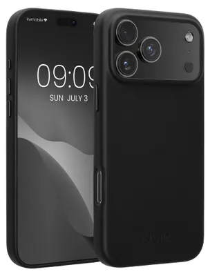 Produktbild von kalibri Schutzhülle kompatibel mit Apple iPhone 17 Pro Max - Hülle Leder - Hardcover Handy Cover Case Schwarz
