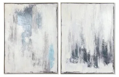 Productafbeelding van Omgoods - Abstract Canvas Schilderij 60x3,5x80 cm - 2 Variaties
