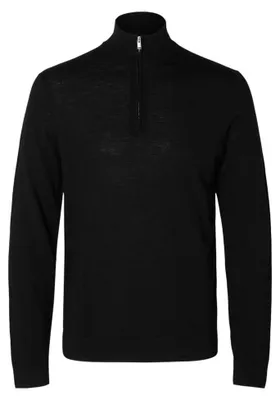 Obrázek produktu pro SELECTED HOMME SLHTRAY LS: Pletený merino svetr s polovičním zipem, model NOOS